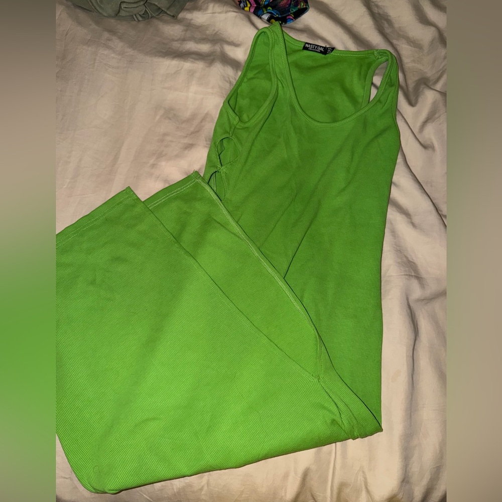 Vibrant Green long tank dress